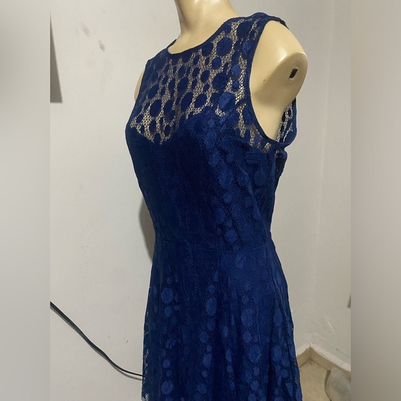 Armani Exchange Blue Fit and Flare Mini Dress - Picture 8 of 13